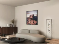 LED Stehleuchte GIAN Schwarz Gold dimmbar, Höhe 135cm