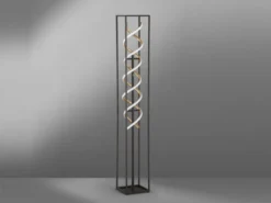 LED Stehleuchte GIAN Schwarz Gold dimmbar, Höhe 135cm