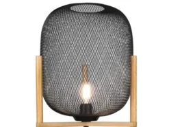 LED Stehleuchte Metall Gitterlampe Schwarz, Höhe 123cm Ø38cm