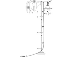 LED Stehleuchte mit schwenkbarem Metallschirm Schwarz, Höhe 155cm