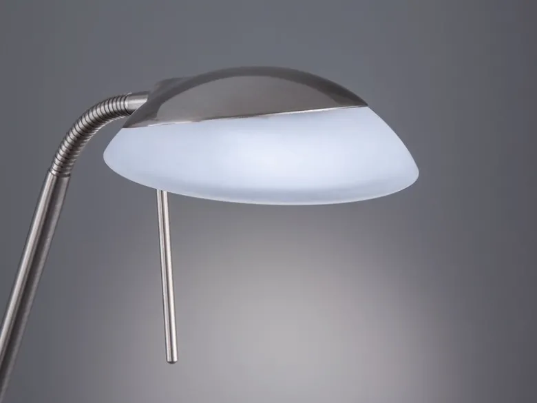 LED Stehleuchte POOL Silber 2-flammig dimmbar, Höhe 160cm
