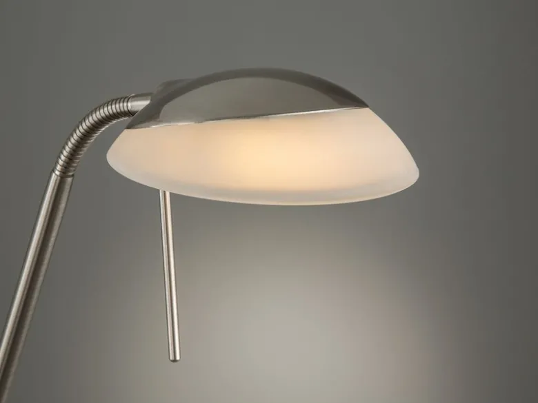 LED Stehleuchte POOL Silber 2-flammig dimmbar, Höhe 160cm