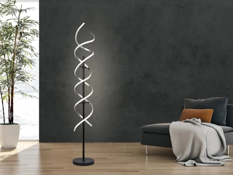 LED Stehleuchte SEQUENCE dimmbar & Lichtfarbe einstellbar Silber 150cm