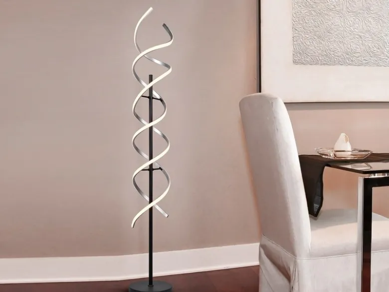 LED Stehleuchte SEQUENCE dimmbar & Lichtfarbe einstellbar Silber 150cm
