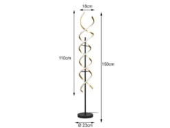 LED Stehleuchte SEQUENCE dimmbar & Lichtfarbe einstellbar Messing 150cm