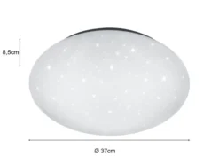 LED Sternenhimmel Deckenleuchte 2er Set Weiß IP44 Badlampen, Ø 37cm