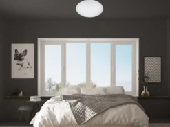 LED Sternenhimmel Deckenleuchte PAOLO in Weiß IP44 Badlampe, Ø 37cm
