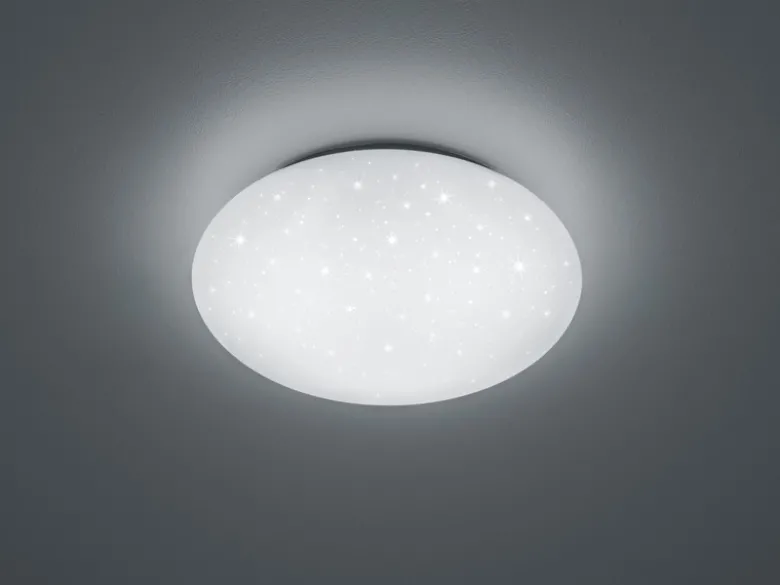 LED Sternenhimmel Deckenleuchte PAOLO in Weiß IP44 Badlampe, Ø 37cm