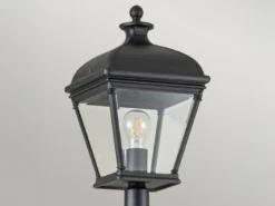 LED Straßenlaterne im Landhausstil Aluminium Schwarz, Höhe 216cm