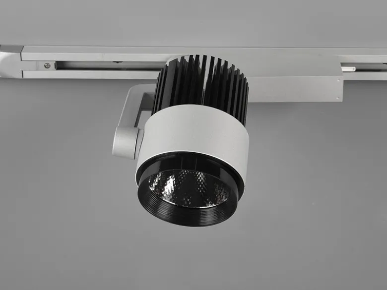 LED Strahler RADIATOR Grau für DUOline 2-Phasen Schienensystem
