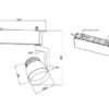 LED Strahler RADIATOR Weiß für DUOline 2-Phasen Schienensystem
