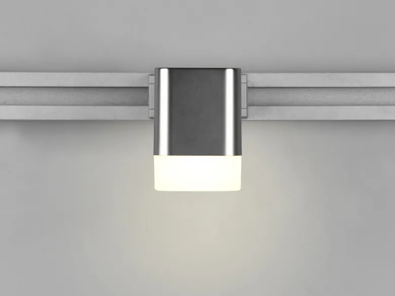 LED Strahler ROUBAIX Silber eckig für DUOline 2-Phasen Schienensystem