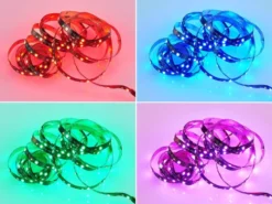 LED Streifen GRIP mit Fernbedienung, RGB Farbwechsel & Dimmer - 5 Meter