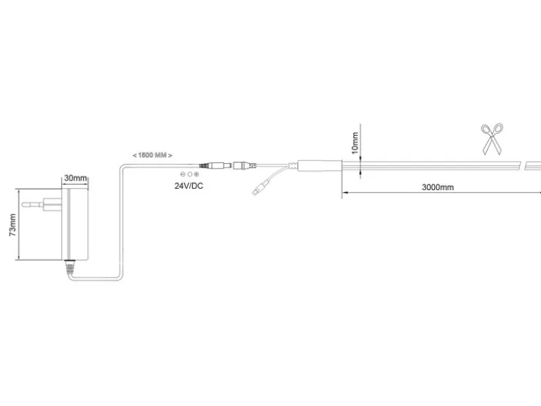 LED Streifen NEON mit Fernbedienung, RGB Farbwechsel & Dimmer - 3 Meter