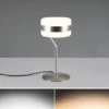 LED Tischlampe DIOS dimmbar, Lichttemperatur einstellbar, Silber, Höhe 30cm