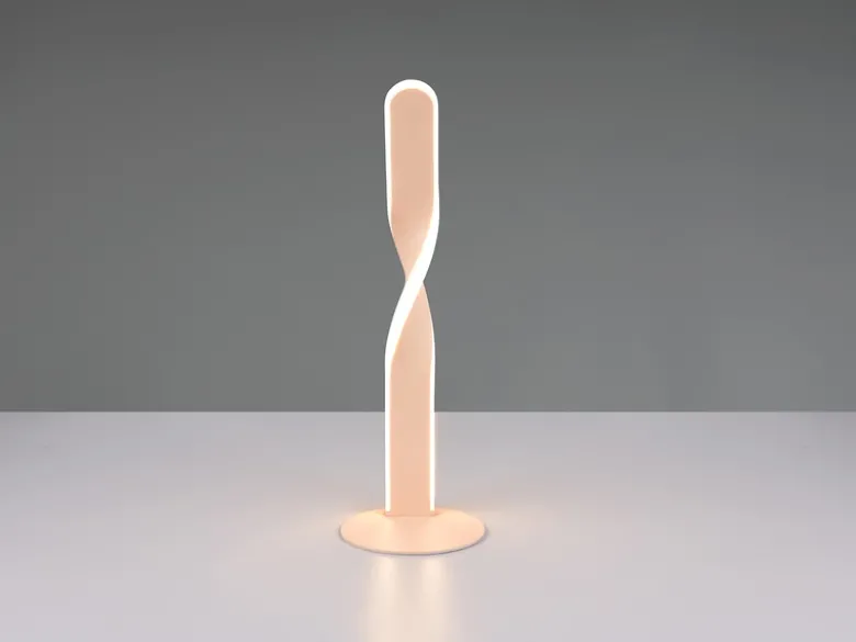 LED Tischlampe GINKO, Metall Beige, Höhe 40,5cm