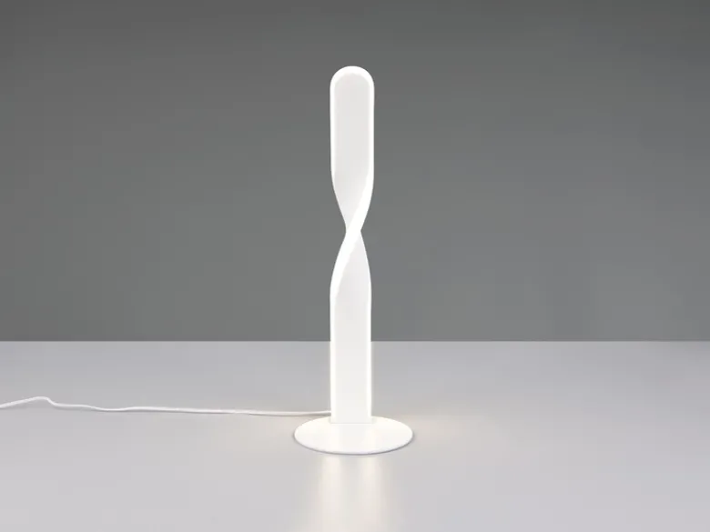 LED Tischlampe GINKO, Metall Weiß, Höhe 40,5cm