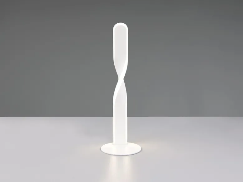 LED Tischlampe GINKO, Metall Weiß, Höhe 40,5cm