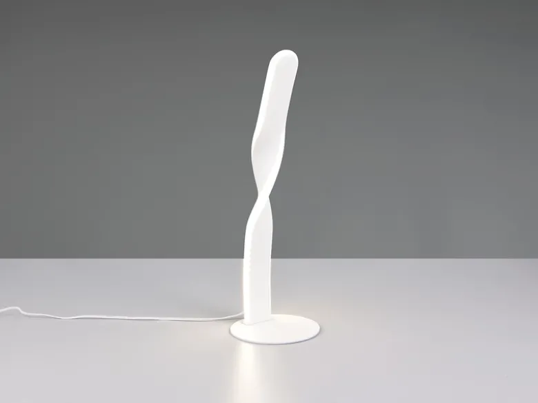 LED Tischlampe GINKO, Metall Weiß, Höhe 40,5cm