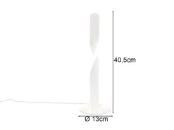 LED Tischlampe GINKO, Metall Weiß, Höhe 40,5cm