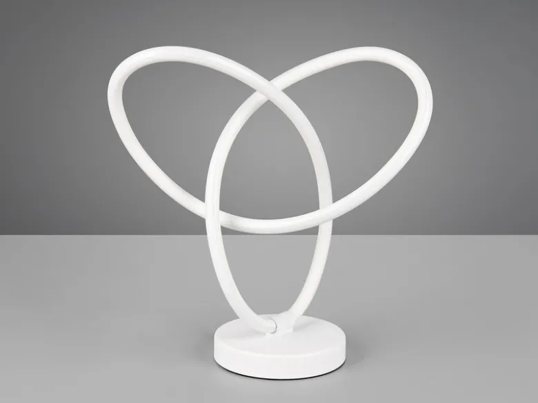 LED Tischlampe LANDO, Metall in Weiß, Höhe 28cm