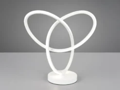 LED Tischlampe LANDO, Metall in Weiß, Höhe 28cm