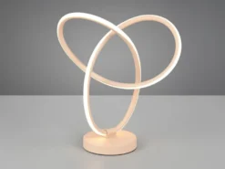LED Tischlampe LANDO, Metall in Beige, Höhe 28cm