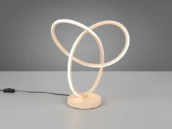 LED Tischlampe LANDO, Metall in Beige, Höhe 28cm