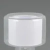 LED Tischleuchte aus Glas Transparent mit Stoffschirm innen, Höhe 29cm