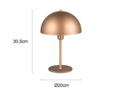 LED Tischleuchte aus Metall Coffee in Pilzform, Höhe 30cm