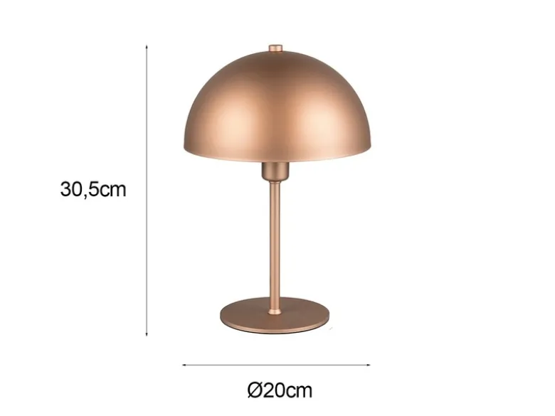 LED Tischleuchte aus Metall Coffee in Pilzform, Höhe 30cm