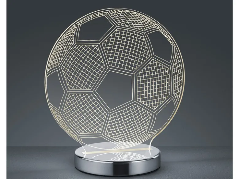 LED Tischleuchte BALL 3D Fußball Lichtfarbe einstellbar Höhe 22cm