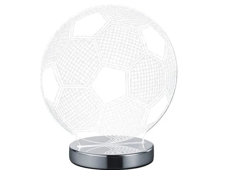 LED Tischleuchte BALL 3D Fußball Lichtfarbe einstellbar Höhe 22cm