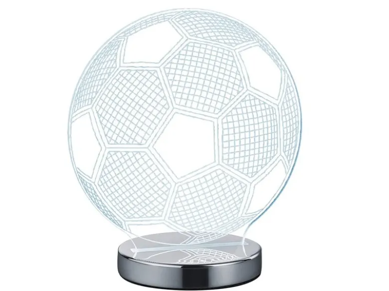 LED Tischleuchte BALL 3D Fußball Lichtfarbe einstellbar Höhe 22cm