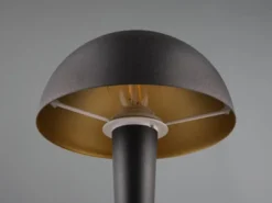 LED Tischleuchte CANARIA aus Metall mit Touchfunktion Schwarz Gold, Höhe 26cm