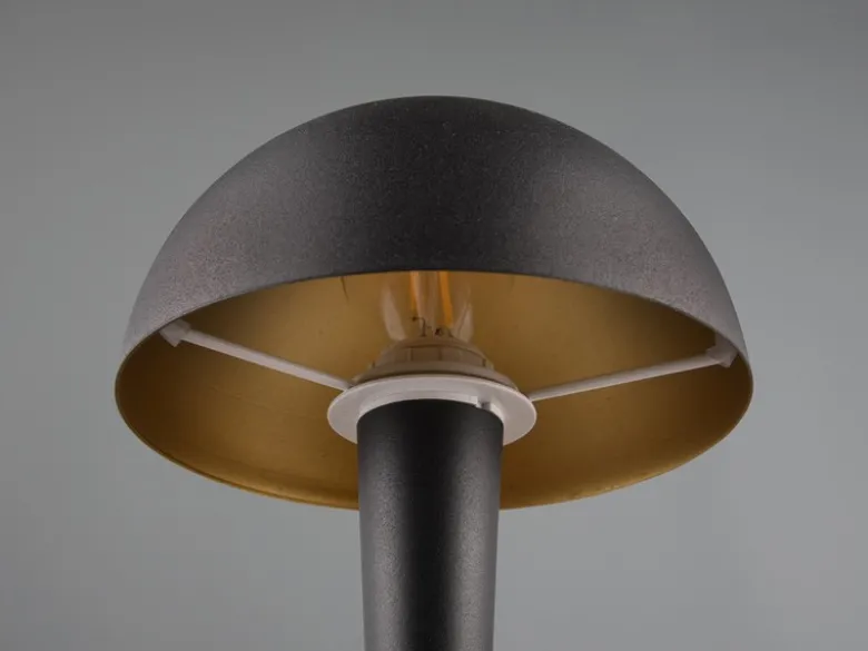LED Tischleuchte CANARIA aus Metall mit Touchfunktion Schwarz Gold, Höhe 26cm