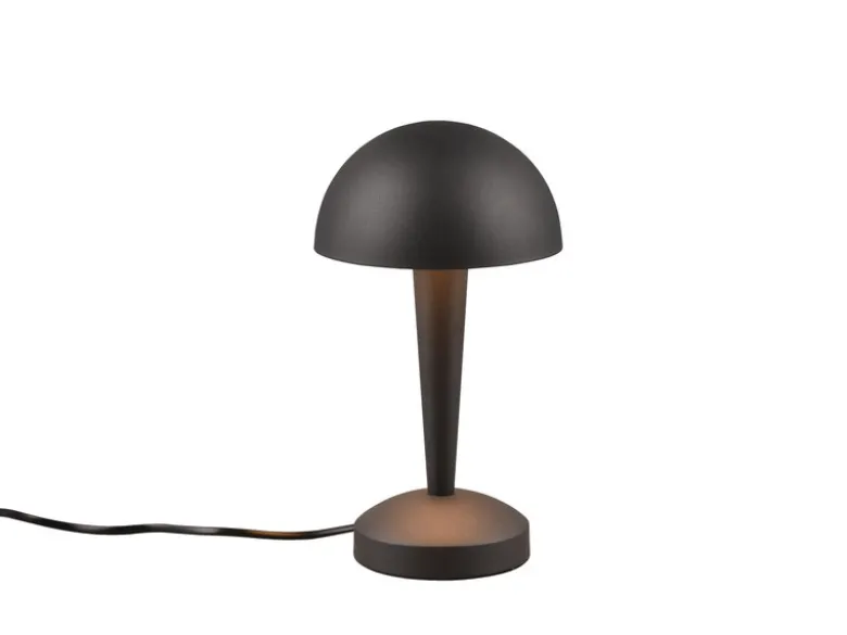 LED Tischleuchte CANARIA aus Metall mit Touchfunktion Schwarz Gold, Höhe 26cm