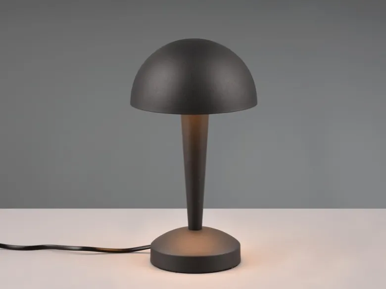 LED Tischleuchte CANARIA aus Metall mit Touchfunktion Schwarz Gold, Höhe 26cm
