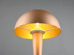 LED Tischleuchte CANARIA aus Metall mit Touchfunktion Coffee Gold, Höhe 26cm
