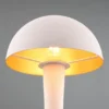 LED Tischleuchte CANARIA aus Metall mit Touchfunktion Weiß Gold, Höhe 26cm