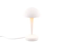 LED Tischleuchte CANARIA aus Metall mit Touchfunktion Weiß Gold, Höhe 26cm