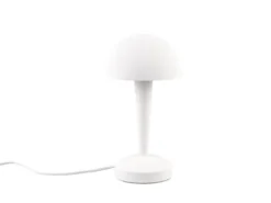 LED Tischleuchte CANARIA aus Metall mit Touchfunktion Weiß Gold, Höhe 26cm