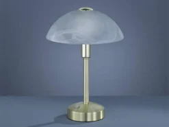 LED Tischleuchte DONNA dimmbar, Messing mit Glasschirm, Höhe 30cm