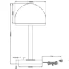 LED Tischleuchte 2er Set Silber mit Glas Lampenschirm dimmbar, Höhe 39cm