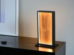 LED Tischleuchte KALEA aus Naturholz dimmbar, Höhe 30cm