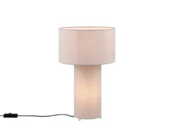 LED Tischleuchte Korpus und Lampenschirm Stoff Ultimate Grau, Höhe 40cm
