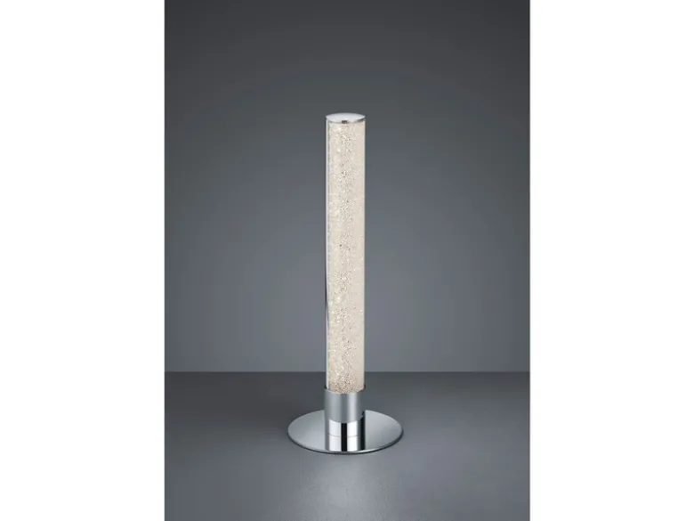 LED Tischleuchte LEIA Chrom dimmbar Fernbedienung Farbwechsel, Höhe 40cm