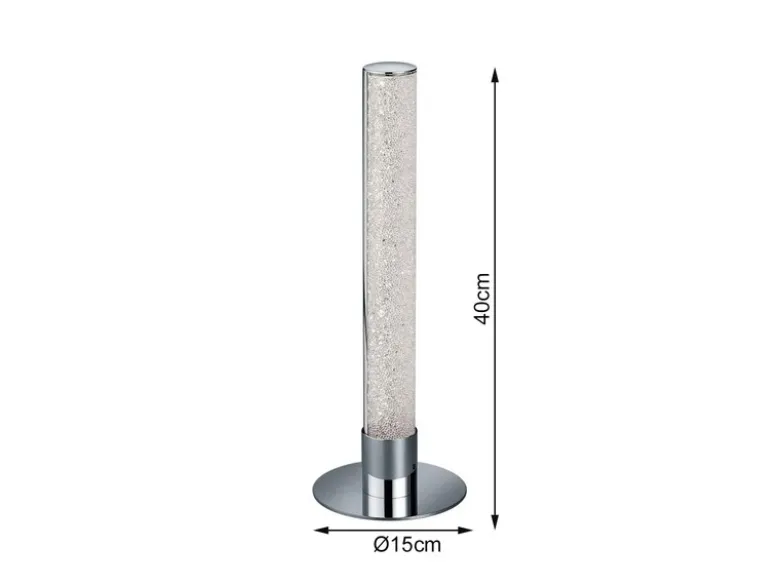 LED Tischleuchte LEIA Chrom dimmbar Fernbedienung Farbwechsel, Höhe 40cm