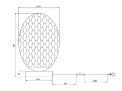 LED Tischleuchte mit ovalem Rauchglas Lampenschirm, Höhe 28cm