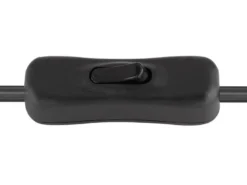 LED Tischleuchte Rauchglas Zylinder Lampenschirm, Metall Schwarz, Höhe 21,5cm